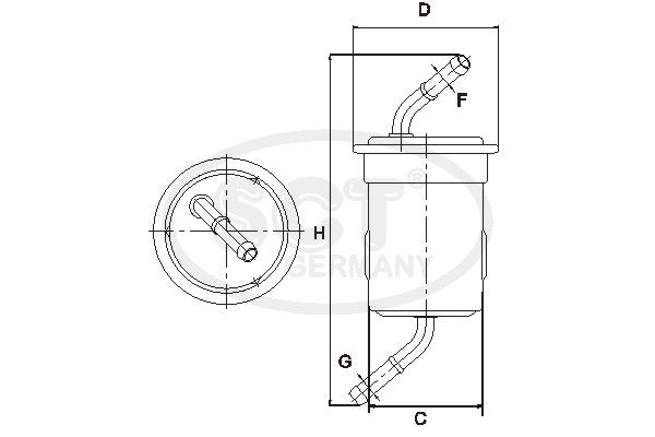 SCT GERMANY Degvielas filtrs ST 710